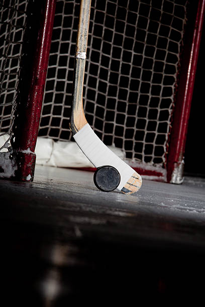 istock Hockey Puck, Net, and Stick 183758921