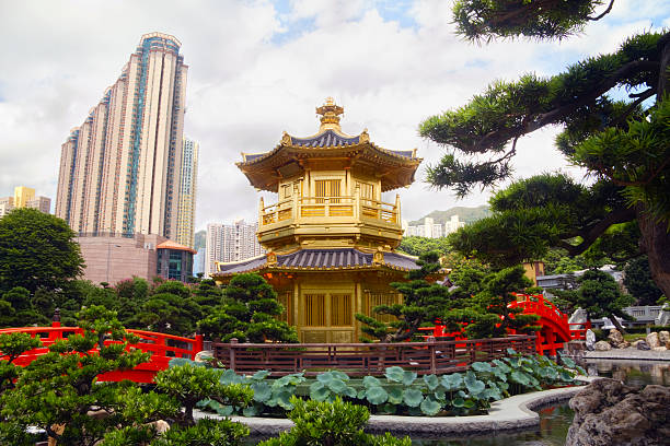 istock Golden Pavilion and Lotus Pond 183759059