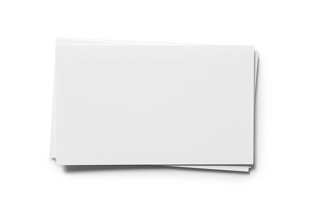 cartão em branco - stack of papers fotos - fotografias e filmes do acervo