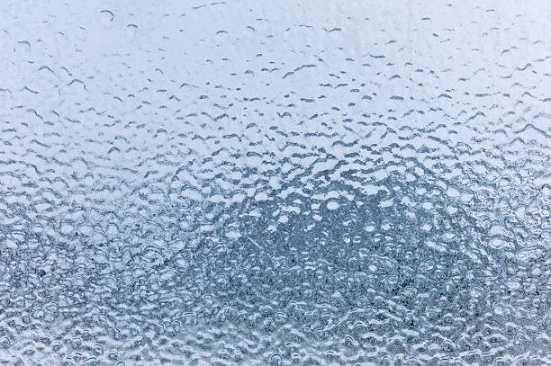 Finestra bloccata dopo la tempesta di ghiaccio - foto stock