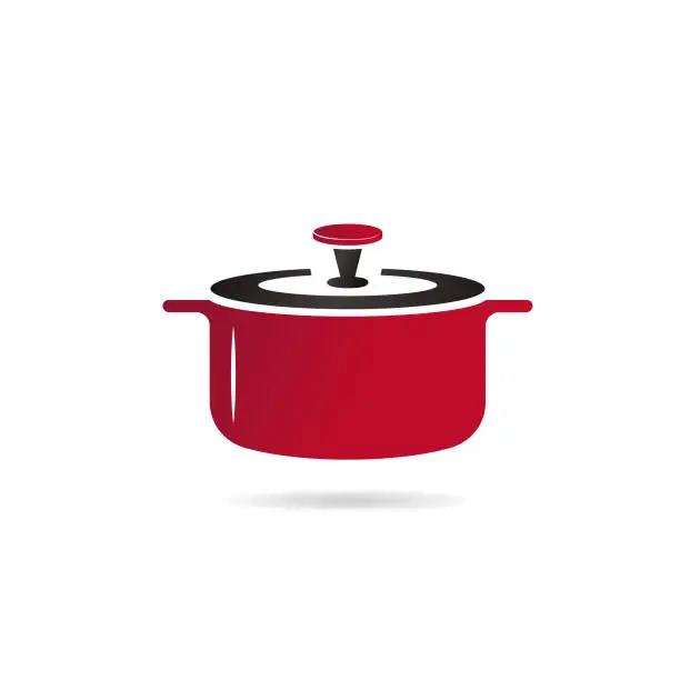 Vector illustration of Cooking pot