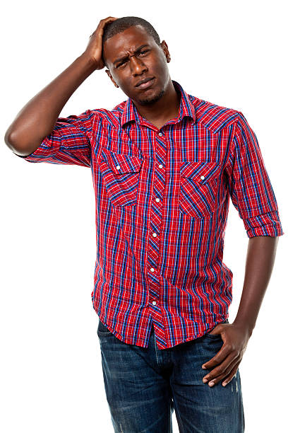 istock Confused male with hand on head 183760581