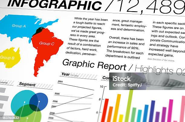 Infográfico - Fotografias de stock e mais imagens de Gráfico - Gráfico, Posto, Big Data