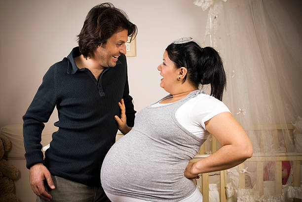 istock Happy Pregnant woman and husband 183761175