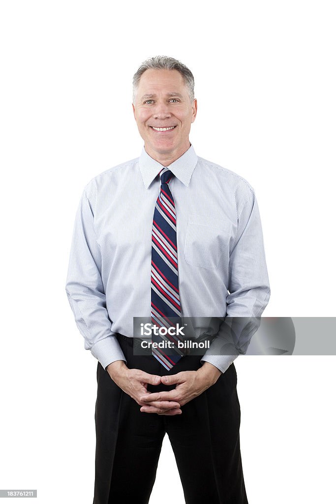 Moyen age homme souriant en chemise bleue et cravate - Photo de 40-44 ans libre de droits