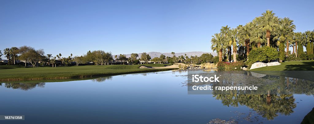 golf course, indian wells "Composite panorama of a golf course with a large water feature in Indian Wells, California." California Stock Photo