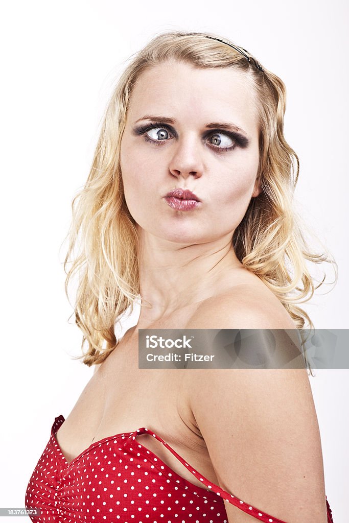 Giovane ragazza bionda cross eyed - Foto stock royalty-free di 25-29 anni
