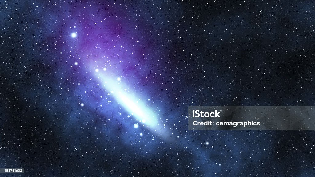 Glowing stars from deep space Digital Generated Image16:9 Space Scenes: Galaxy Stock Photo