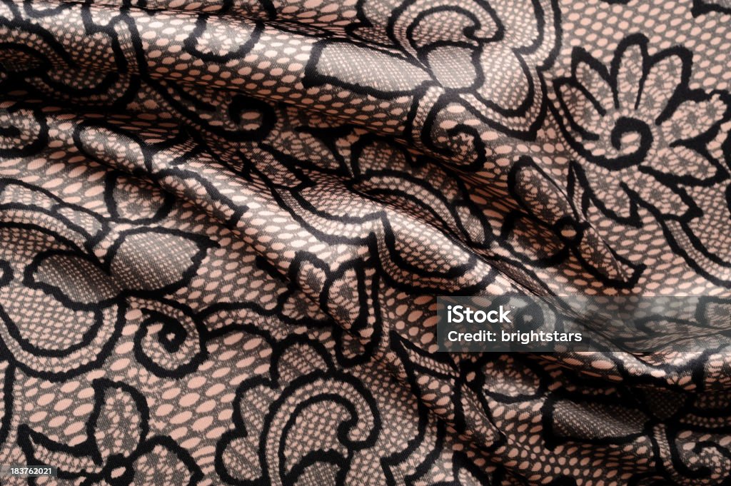 Bruns ondulés en satin fleuri - Photo de En matière textile libre de droits