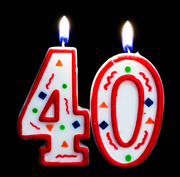 istock number 40 birthday candle 183762053