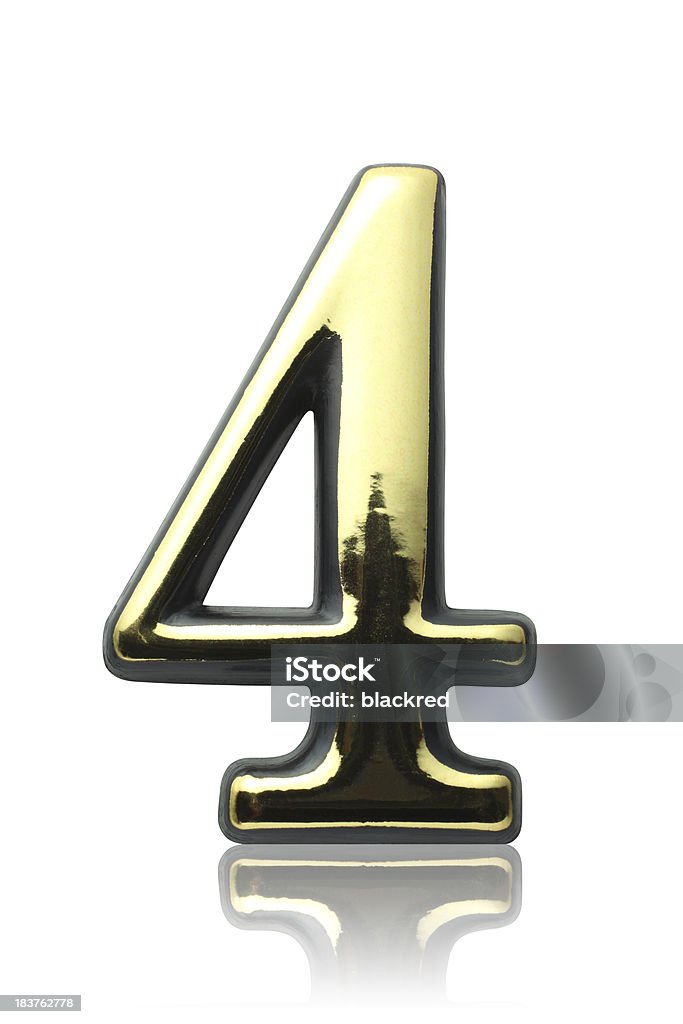 Number 4 "Golden number 4, isolated on white background. Clipping path included. Similar images -" Business Stock Photo