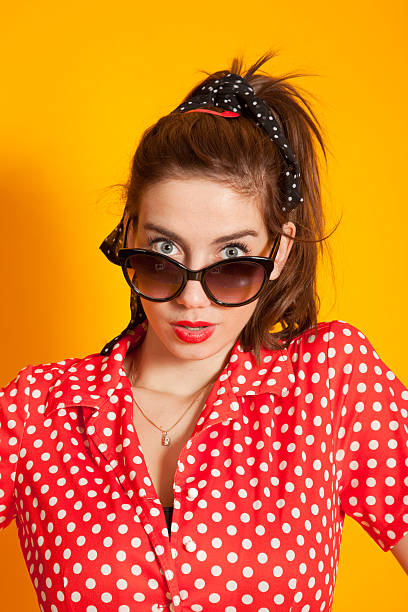 istock Retro woman with sunglasses 183763001