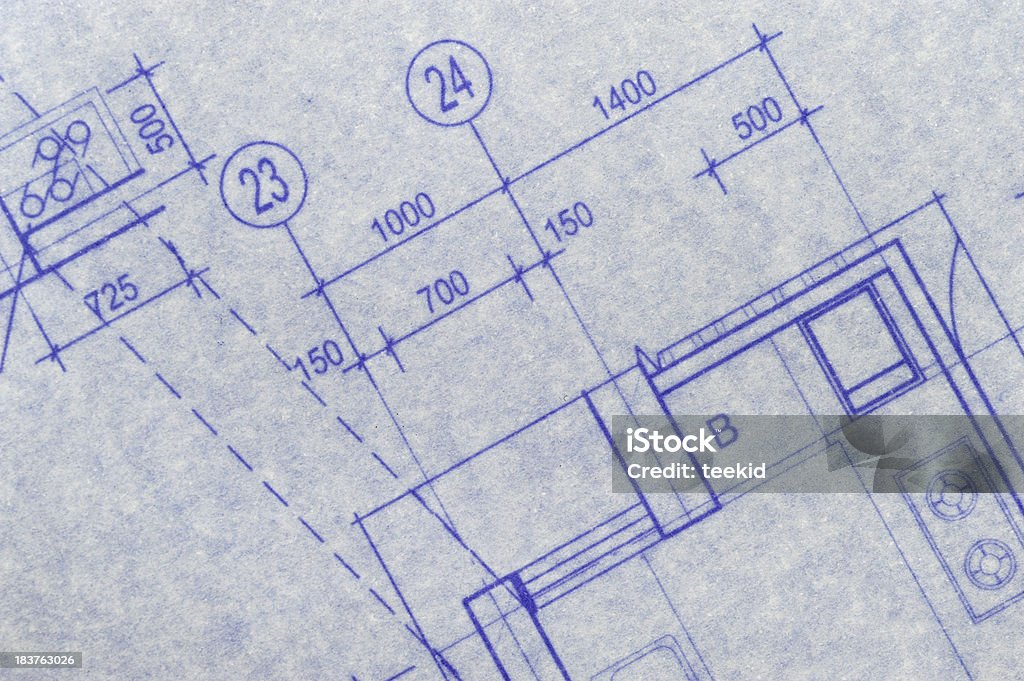 Detalhe de arquitetura, projeto e construção Design documento indústria de engenharia - Foto de stock de Abstrato royalty-free