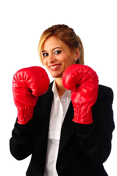 istock Businesswoman Boxing 183763038