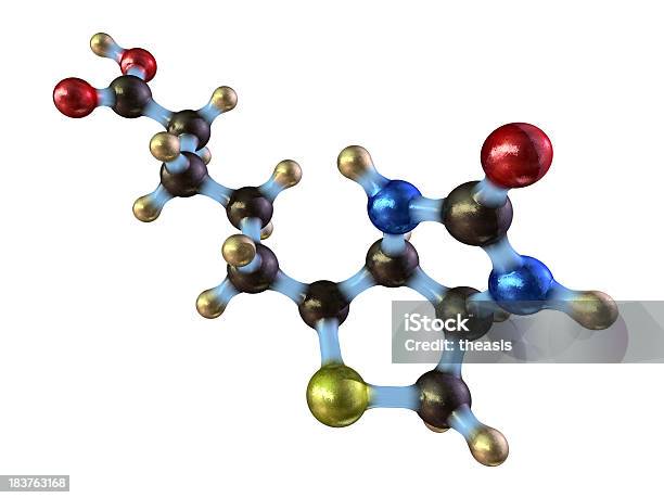 A Vitamina B7 Também Conhecida Como Biotina - Fotografias de stock e mais imagens de Molécula - Molécula, Vitamina - Descrição, Suplemento nutricional
