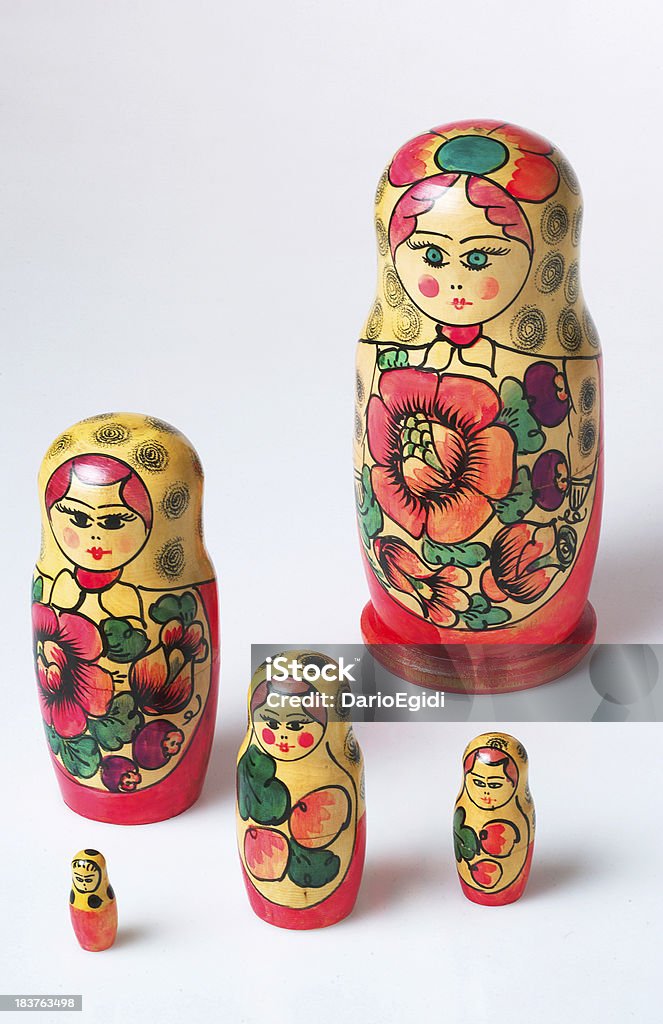 Objekte Spielzeug matrioshka - Lizenzfrei Ansicht aus erhöhter Perspektive Stock-Foto