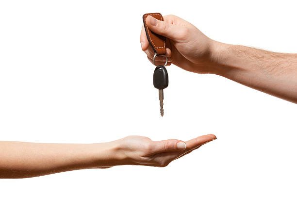 Handing over the key stock photo