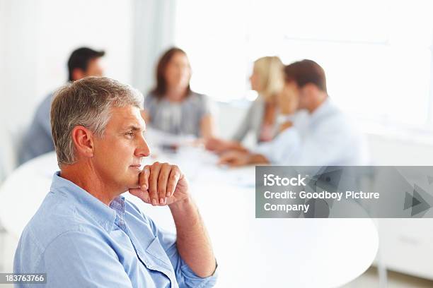 Thoughtful Businessman Stock Photo - Download Image Now - 50-59 Years, Active Seniors, Administrator