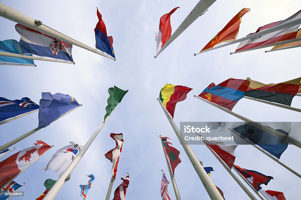 United Flags various country flags united United Nations Stock Photo