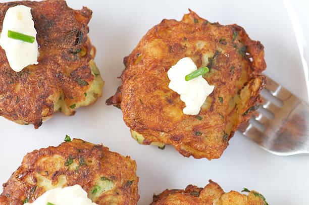 istock Close-up of Fish Fritter made with Salt Cod on Fork 183764652