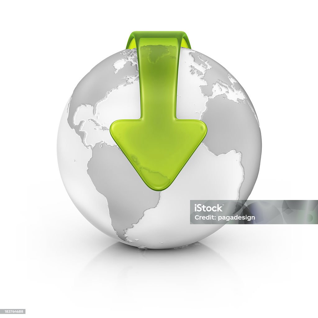 download earth  Arrow Symbol Stock Photo