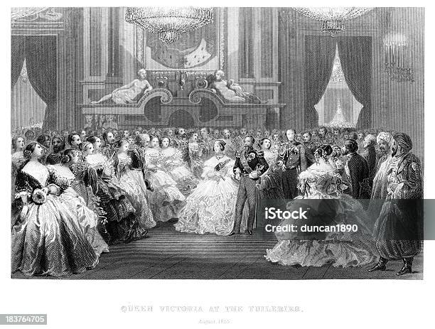 Queen Victoria E Napoleone Iii - Immagini vettoriali stock e altre immagini di Ballo di gala - Ballo di gala, Stile vittoriano, Napoleone III