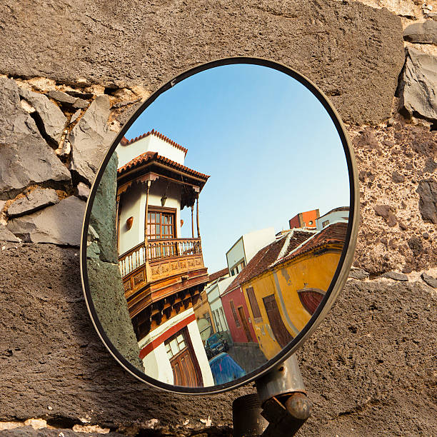 Circular Safety Mirror on Driveway