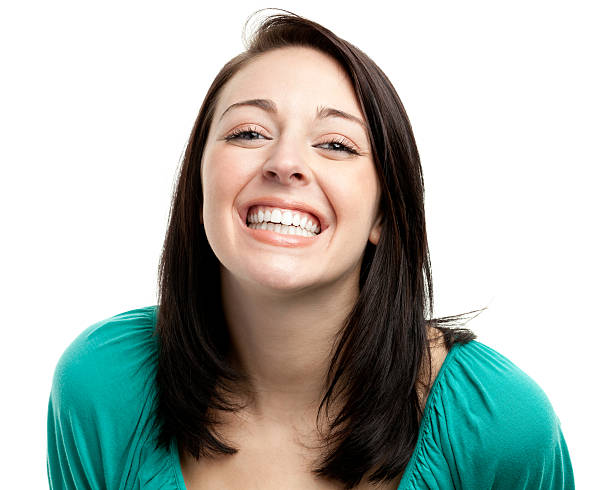 istock Grinning Young Woman Portrait 183764852