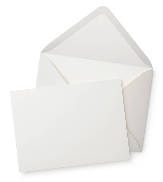 umschlag mit blanko - opening mail letter envelope stock-fotos und bilder