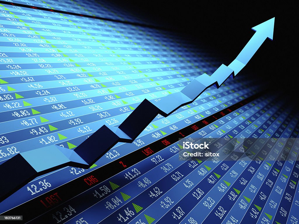 Фондовый рынок данных с uptrend ВЕКТОР - Стоковые фото Фондовый рынок и биржа роялти-фри
