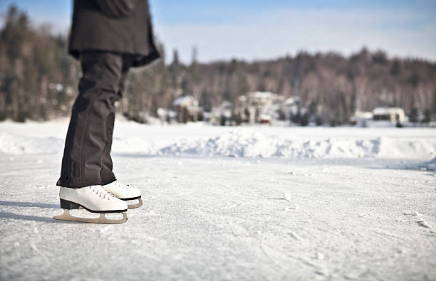 istock Skating on frozen lake 183766275