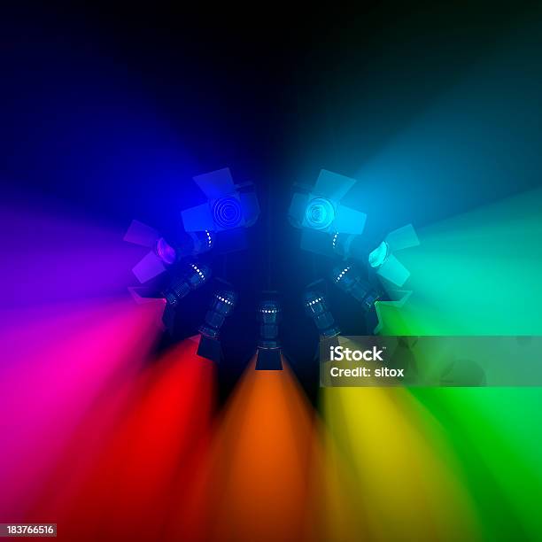 Etapa Luces De Color Espectral De Emisión De Colores Foto de stock y más banco de imágenes de Acontecimiento
