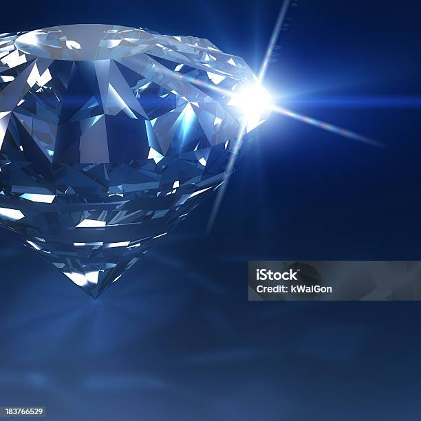 Dark Blue Diamond Stockfoto und mehr Bilder von Diamant - Diamant, Diamantförmig, Digital generiert