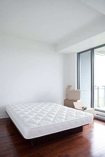 Empty Bedroom On Moving Day stock photo