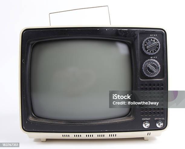 Vintage Tv5 - Fotografie stock e altre immagini di Cerchio - Cerchio, Stile retrò, Televisore