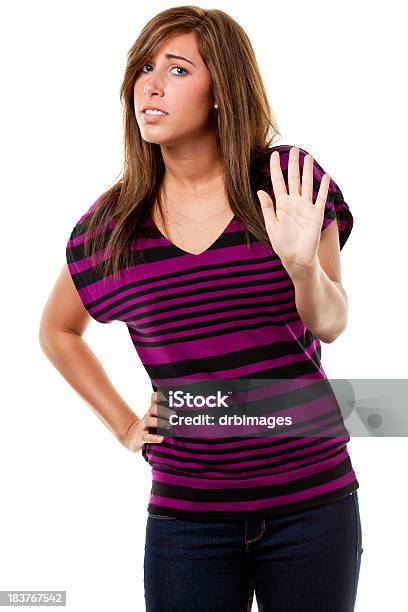Young Woman Portrait Stock Photo - Download Image Now - Cut Out, One Woman Only, Shielding