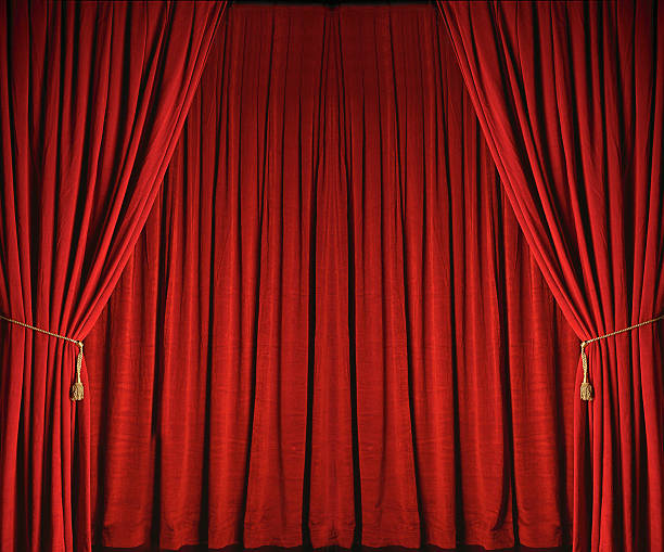 театр стадии красные шторы от - curtain tie стоковые фото и изображения