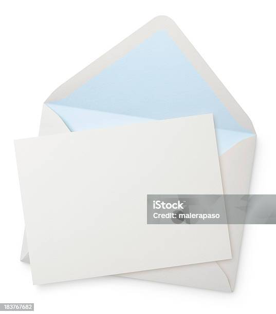 Photo libre de droit de Enveloppe Avec Blank Message banque d'images et plus d'images libres de droit de Carte de voeux et d'anniversaire - Carte de voeux et d'anniversaire, Enveloppe, Espace blanc