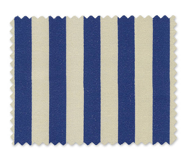 Blue Striped Fabric Swatch  fabric swatch isolated stock pictures, royalty-free photos & images