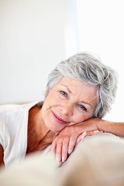 istock Relaxed senior woman 183768798