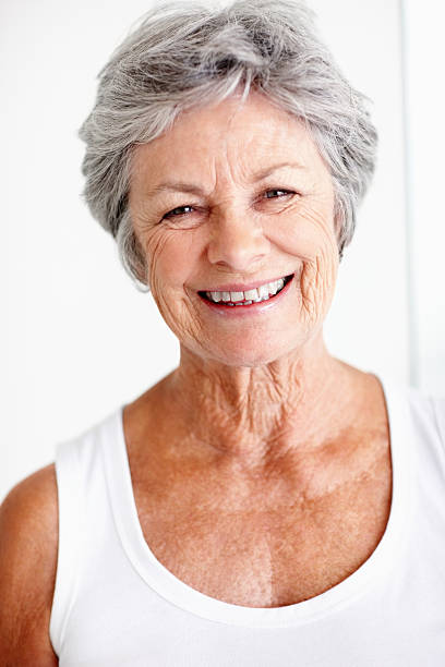 istock Attractive elderly woman smiling 183769132