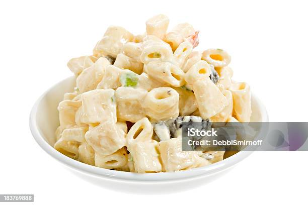 Macaroni Salad Stock Photo - Download Image Now - Macaroni, Salad, White Background