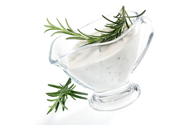 herb sauce herb sauce ranch dressing stock pictures, royalty-free photos & images