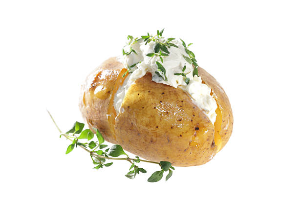 baked potato baked potato baked potato sour cream stock pictures, royalty-free photos & images