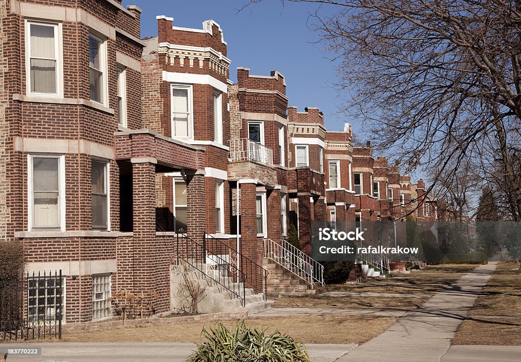 Isolada casas em Chicago - Royalty-free Chicago - Illinois Foto de stock