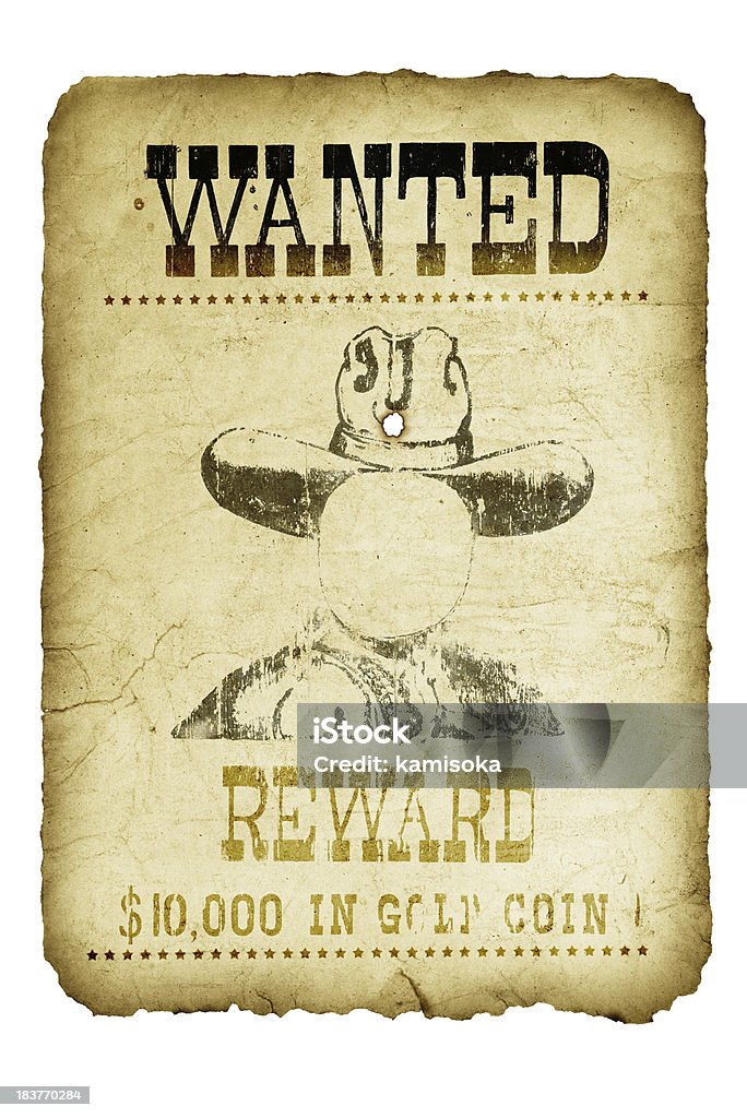 Vecchio selvaggio West ha voluto Poster - Foto stock royalty-free di Wanted Poster - Segnale inglese