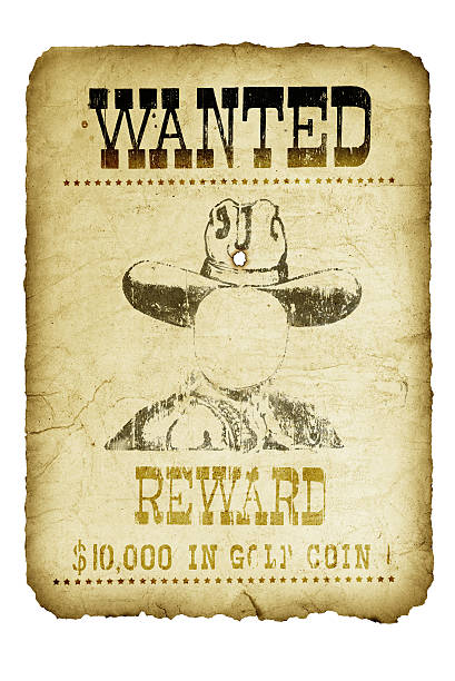 velho oeste selvagem queria cartaz - wanted poster poster old wild west imagens e fotografias de stock