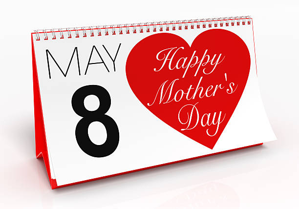 festa della mamma calendario - may calendar month three dimensional shape foto e immagini stock