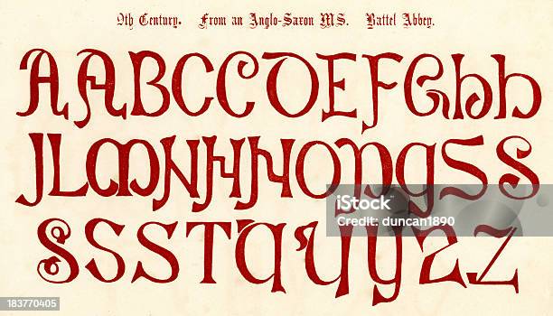 Ilustración de 9 Th Century Anglo Anglosajona Alfabeto y más Vectores Libres de Derechos de Antigualla - Antigualla, Fotografía - Imágenes, Letra J