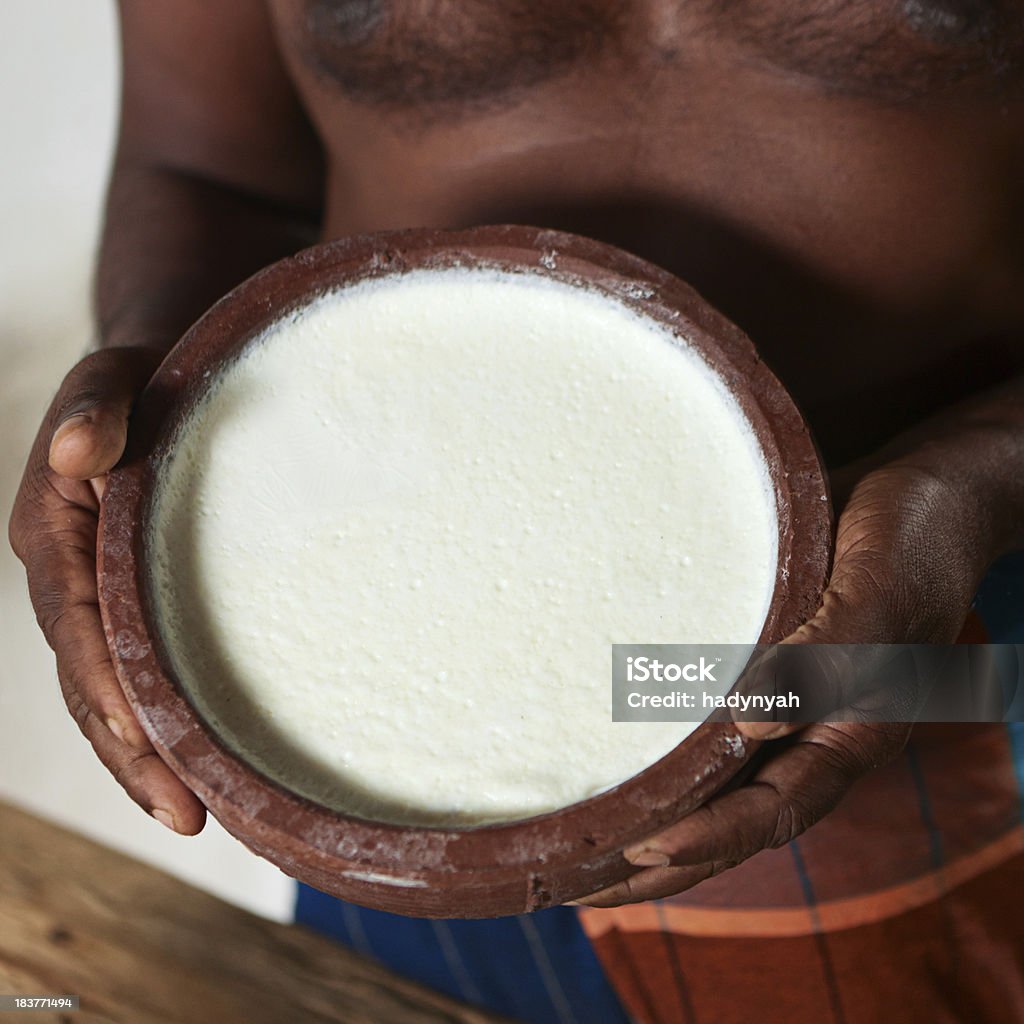 Buffalo curd for sale. Sri Lanka Curd is a traditional dairy product prepared from buffalo milk and it is popular throughout south Asian countries such as Sri Lanka. Asia Stock Photo